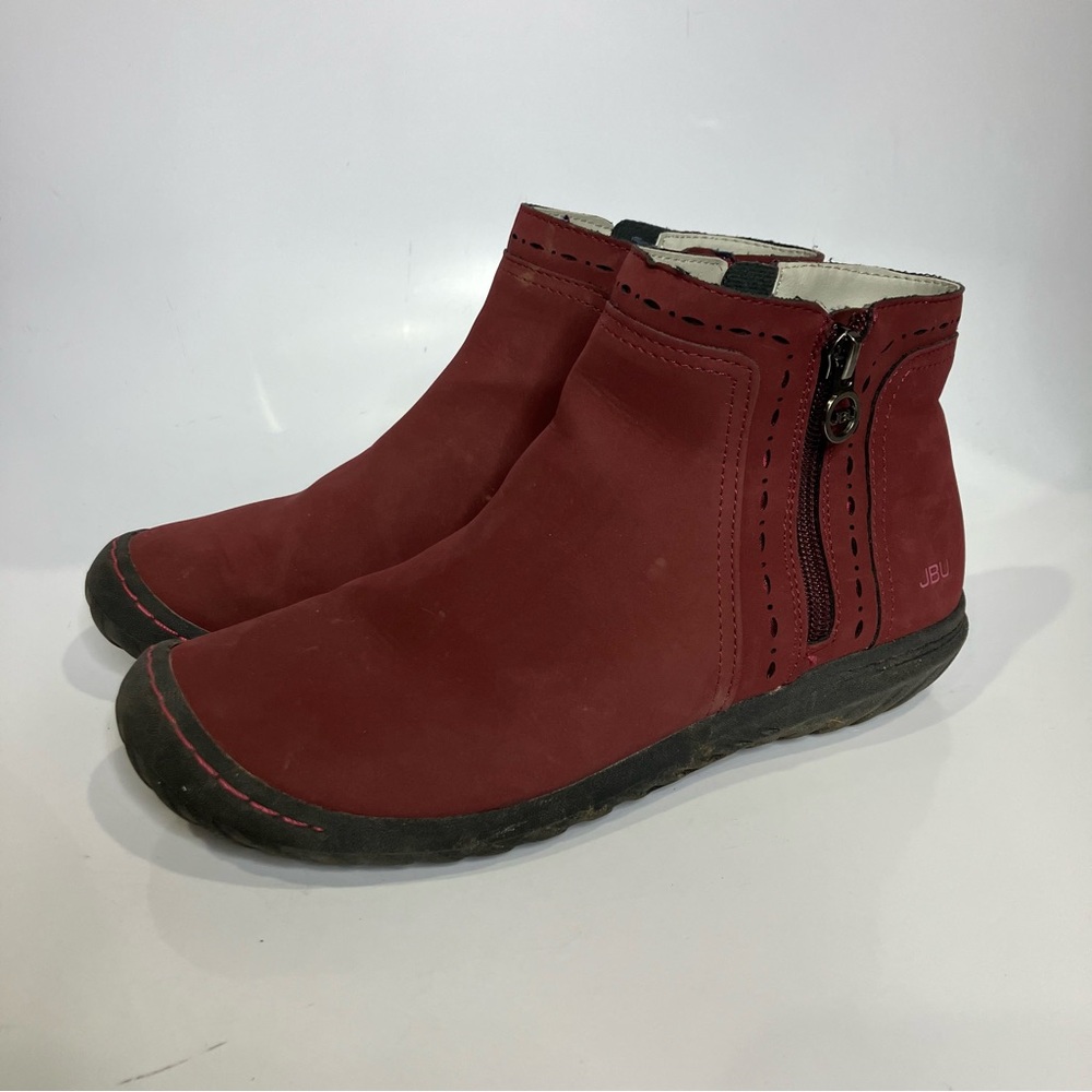 JBU by Jambu Juno maroon faux leather ankle boots women’s size 7 casual winter